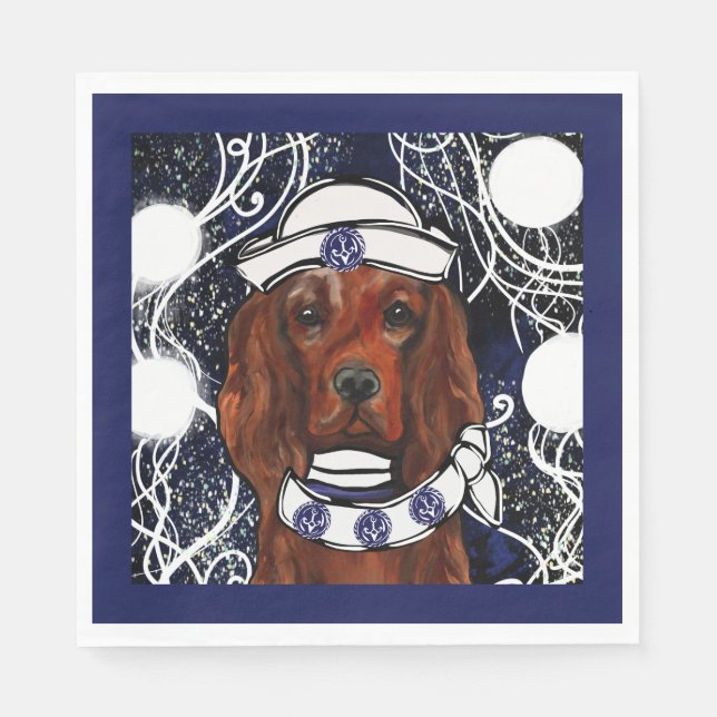 Irish Red Setter    Postcard Napkin (Front)