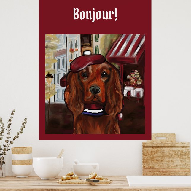 Irish Red Setter    Postcard Poster (Kitchen)