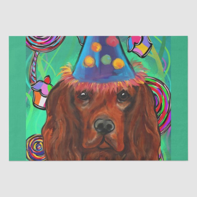 Irish Red Setter     Tissue Paper (Front)