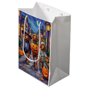 Irish Red Setter Trick-or-Treating Halloween Medium Gift Bag