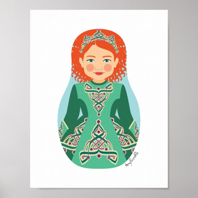 Irish Redhead Dancer Matryoshka Poster (Front)