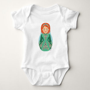Irish Redhead Matryoshka Baby Bodysuit