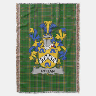  Irish Regan or O_Regan Coat of Arms Family Crest  Throw Blanket