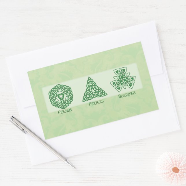 Irish Religious Friends Prayers and Blessings Rectangular Sticker (Envelope)