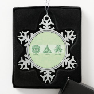 Irish Religious Friends Prayers and Blessings Snowflake Pewter Christmas Ornament