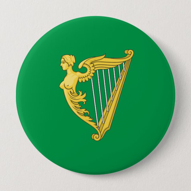 Irish Republican Flag 10 Cm Round Badge (Front)
