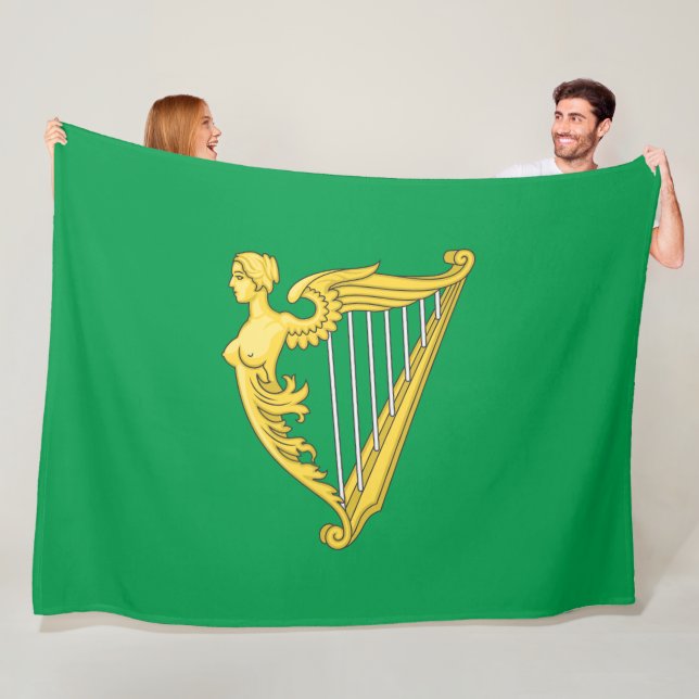 Irish Republican Flag Fleece Blanket (In Situ)