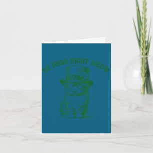 Irish right meow st patrick’s day retro cute cat card