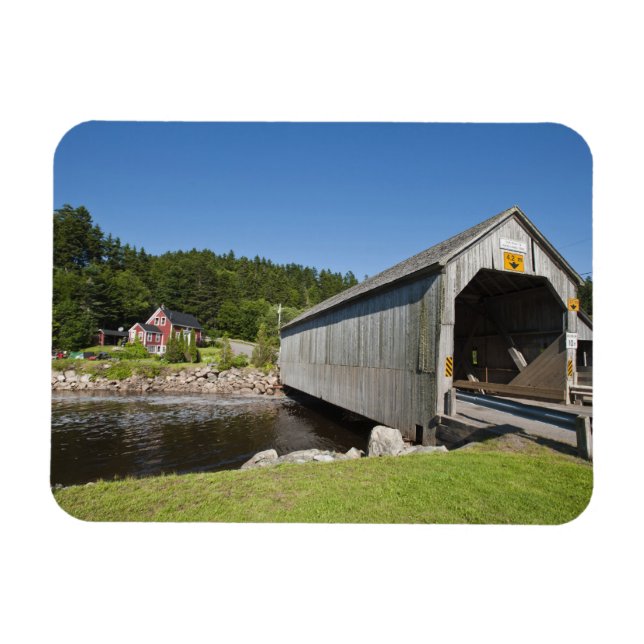 Irish River covered bridge, St. Martins, New Magnet (Horizontal)