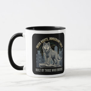 Irish Roots Immigrant Grit Wolf Mug