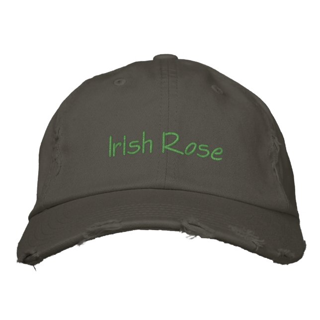 Irish Rose Embroidered Hat (Front)