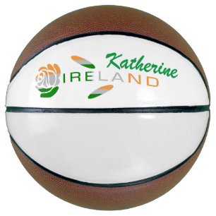 Irish Rose Flag Personalised Name Basketball