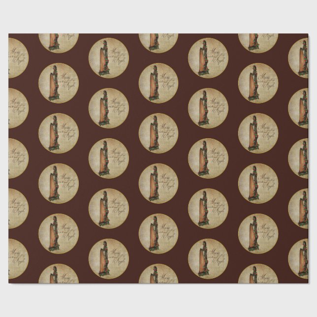 Irish Rose Harp Wrapping Paper (Seam)