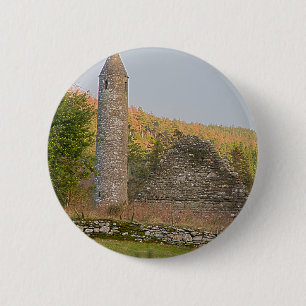 Irish Round Towers over 1,000 years old 6 Cm Round Badge