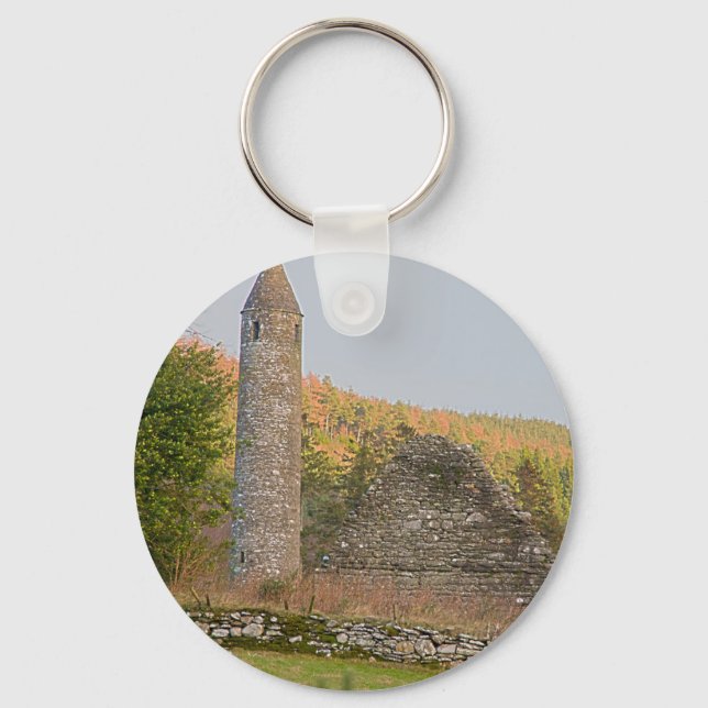Irish Round Towers over 1,000 years old Key Ring (Front)
