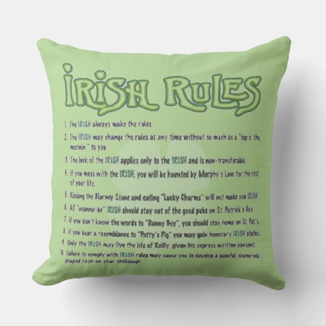 Irish Rules Cushion (Front)