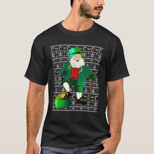 Irish Santa Claus Christmas Ireland  T-Shirt (Front)