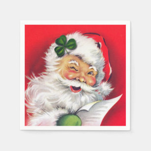 Irish Santa, Ireland, Irish Christmas Napkin