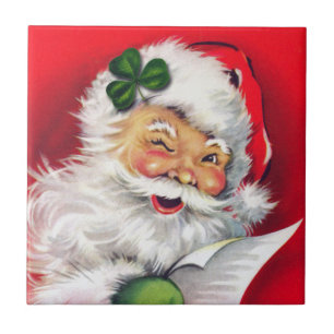 Irish Santa, Irish, Christmas, Ireland, Irish Ceramic Tile