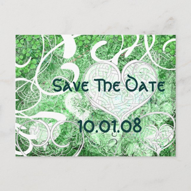 Irish Save the Date Announcement Postcard (Front)