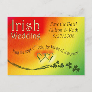 Irish Save the Date Wedding Postcard