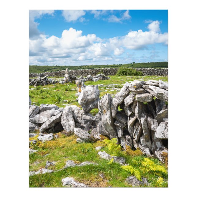 Irish scenic landscape the Burren Ireland Photo Print (Front)