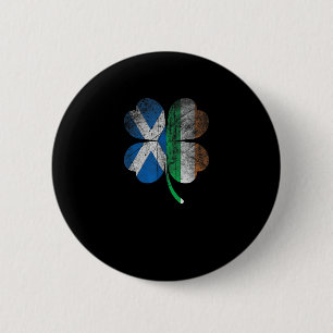 Irish Scottish flag Shamrock Ireland Saint Patrick 6 Cm Round Badge