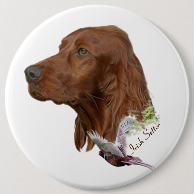 Irish Setter      6 Cm Round Badge (Front)