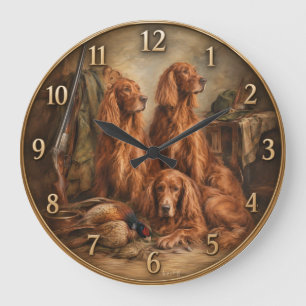 Irish Setter ,Art Large Clock