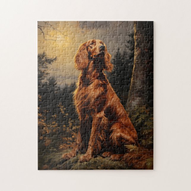 Irish Setter at night Jigsaw Puzzle (Vertical)