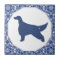 Irish Setter Blue Willow Silhouette Tile