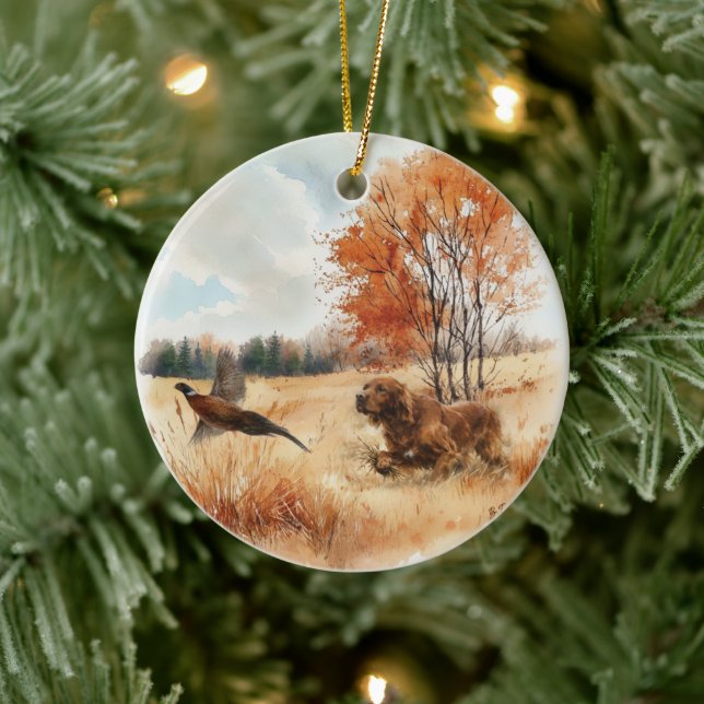 Irish Setter  Ceramic Ornament (Tree)