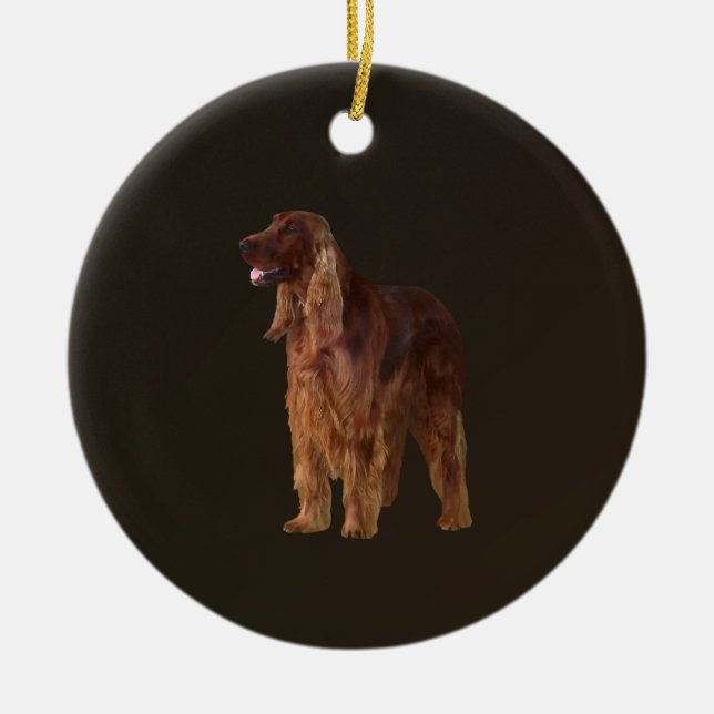 Irish Setter Ceramic Ornament (Front)