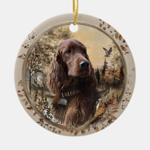  Irish  Setter Ceramic Ornament