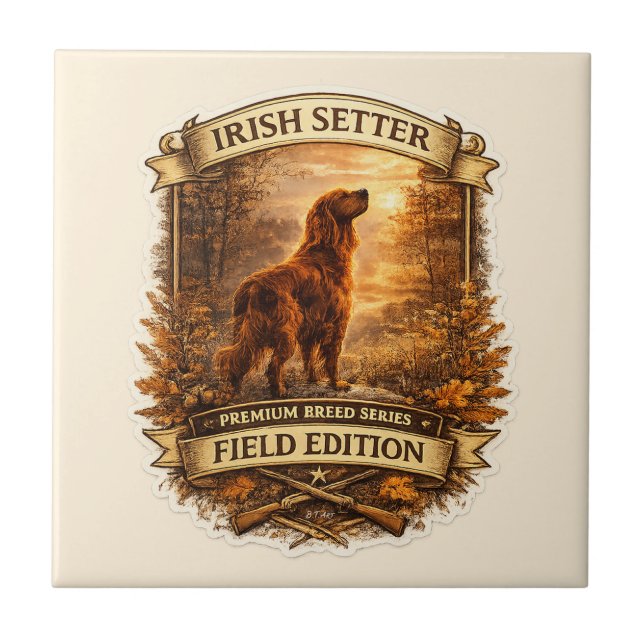 Irish Setter Ceramic Tile (Front)