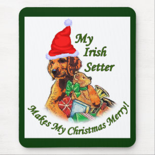 Irish Setter Christmas Gifts Mouse Pad