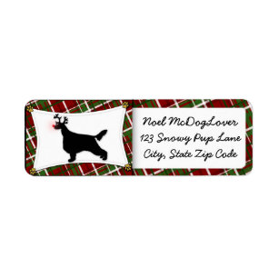 Irish Setter Christmas Return Address Label