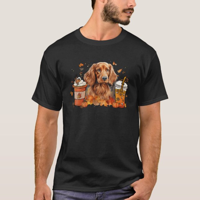 Irish Setter Coffee Warm Cosy Fall Autumn Vibes T-Shirt (Front)
