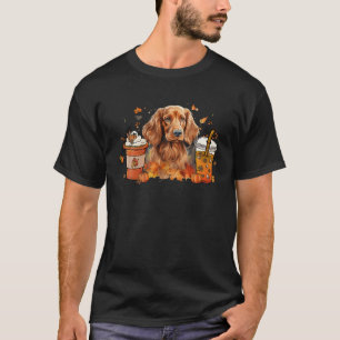 Irish Setter Coffee Warm Cozy Fall Autumn Vibes T-Shirt