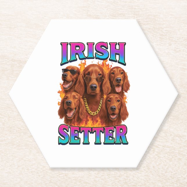 Irish Setter Copy Paper Coaster (Front)