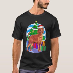 Irish Setter Cute Santa Christmas Tree Decor T-Shirt