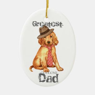 Irish Setter Dad Ceramic Ornament