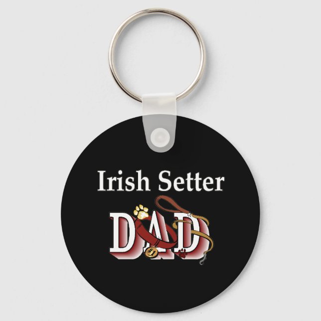 irish setter dad Keychain (Front)