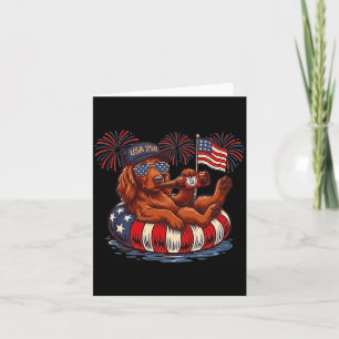 Irish Setter Dog 250th Aamerica Patriotic Usa 4th Card