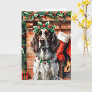 Irish Setter Dog Christmas Greeting Card