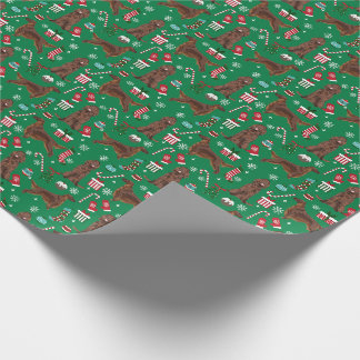 Irish Setter Dog Christmas holiday Wrapping Paper