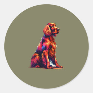 Irish Setter Dog Classic Round Sticker