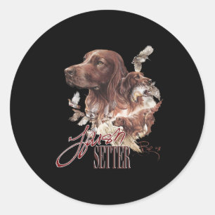 Irish Setter Dog Lovers Classic Round Sticker