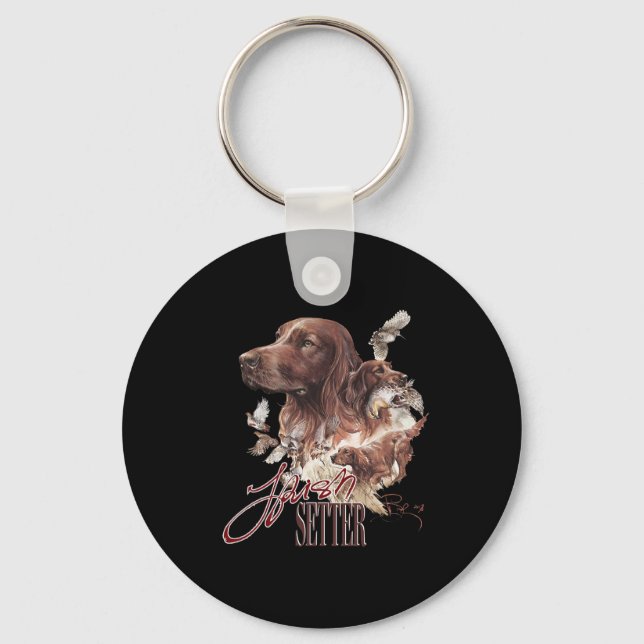 Irish Setter Dog Lovers  Key Ring (Front)