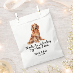 Irish Setter Full Colour Pet Wedding Favour Bag